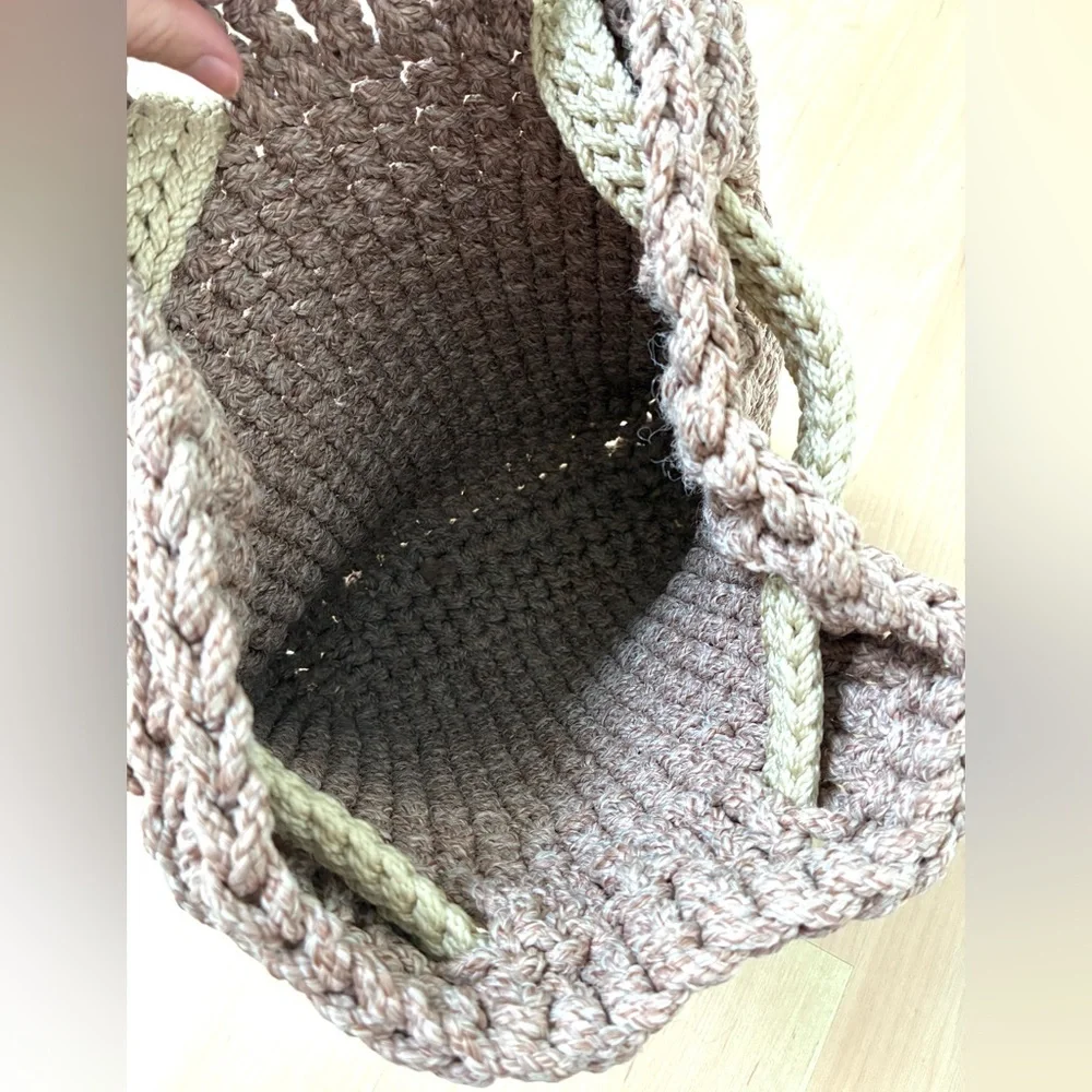 Crochet Drawstring Boho Backpack (NWOT)
